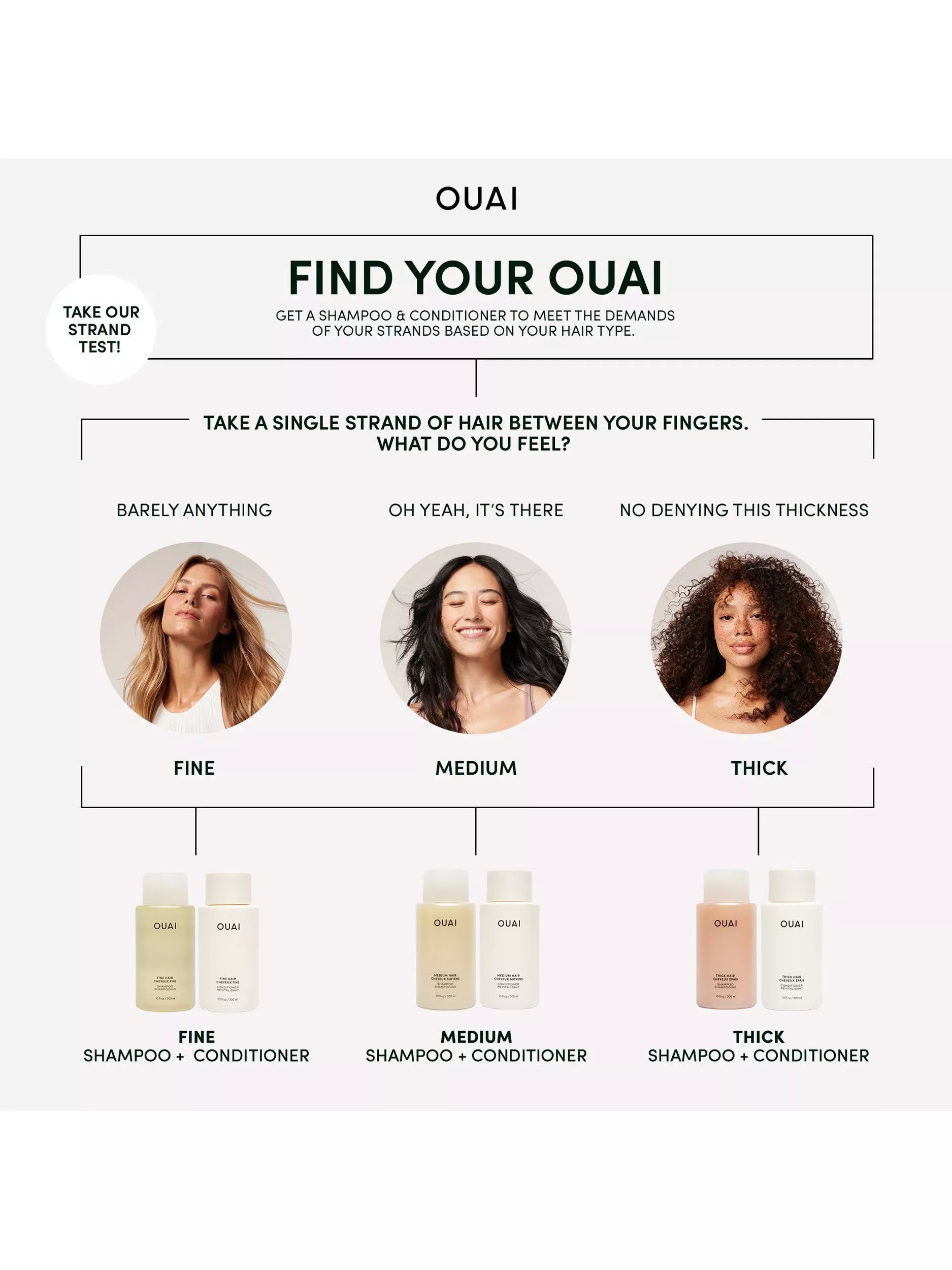 OUAI Thick Hair Conditioner 300ml, imported from the UK