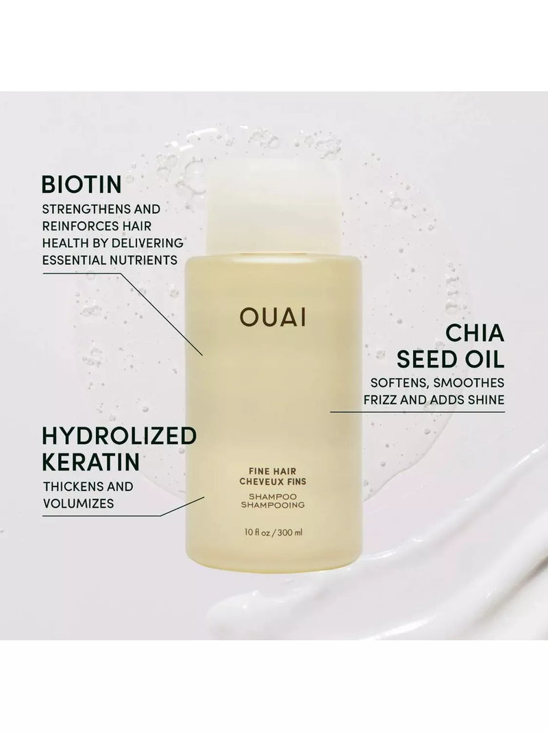 OUAI Fine Hair Shampoo 300ml, imported from the UK