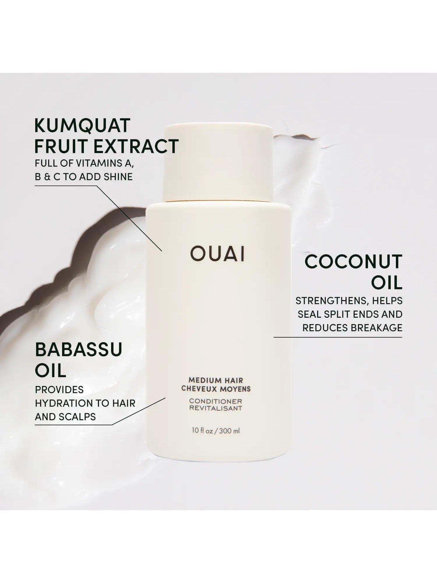 OUAI medium hair conditioner 300ml, imported from the UK