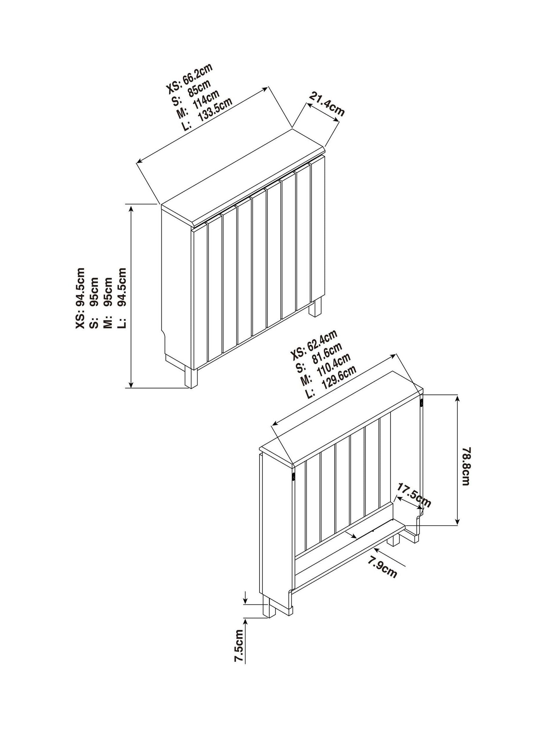Bronx dark oak effect radiator cover, imported from the UK