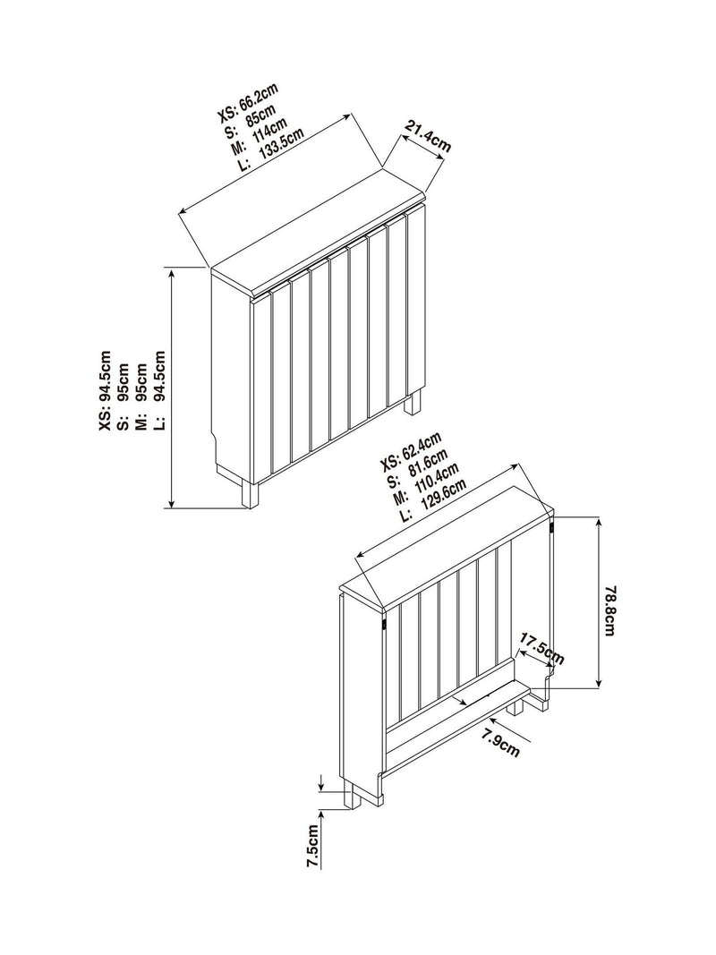 Bronx dark oak effect radiator cover, imported from the UK