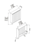 Bronx dark oak effect radiator cover, imported from the UK