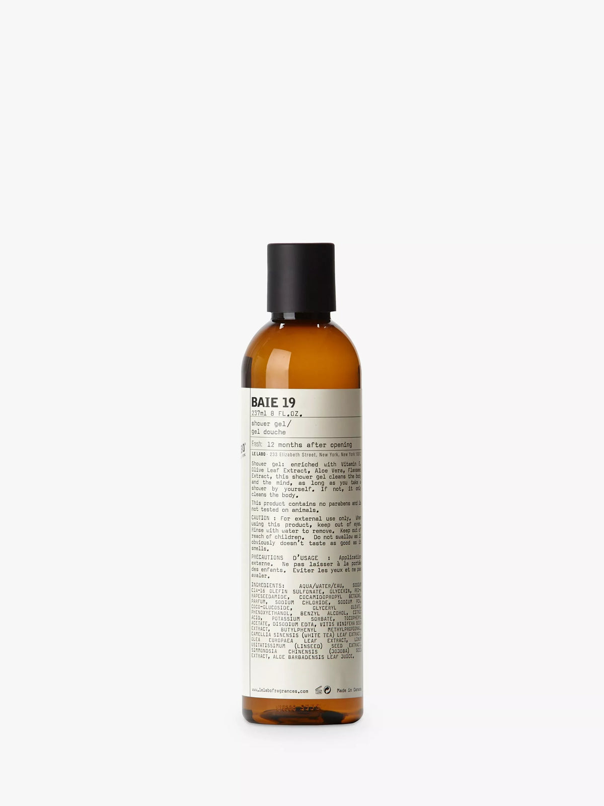 Le Labo Baie 19 Shower Gel with Vitamin E 237ml, UK version