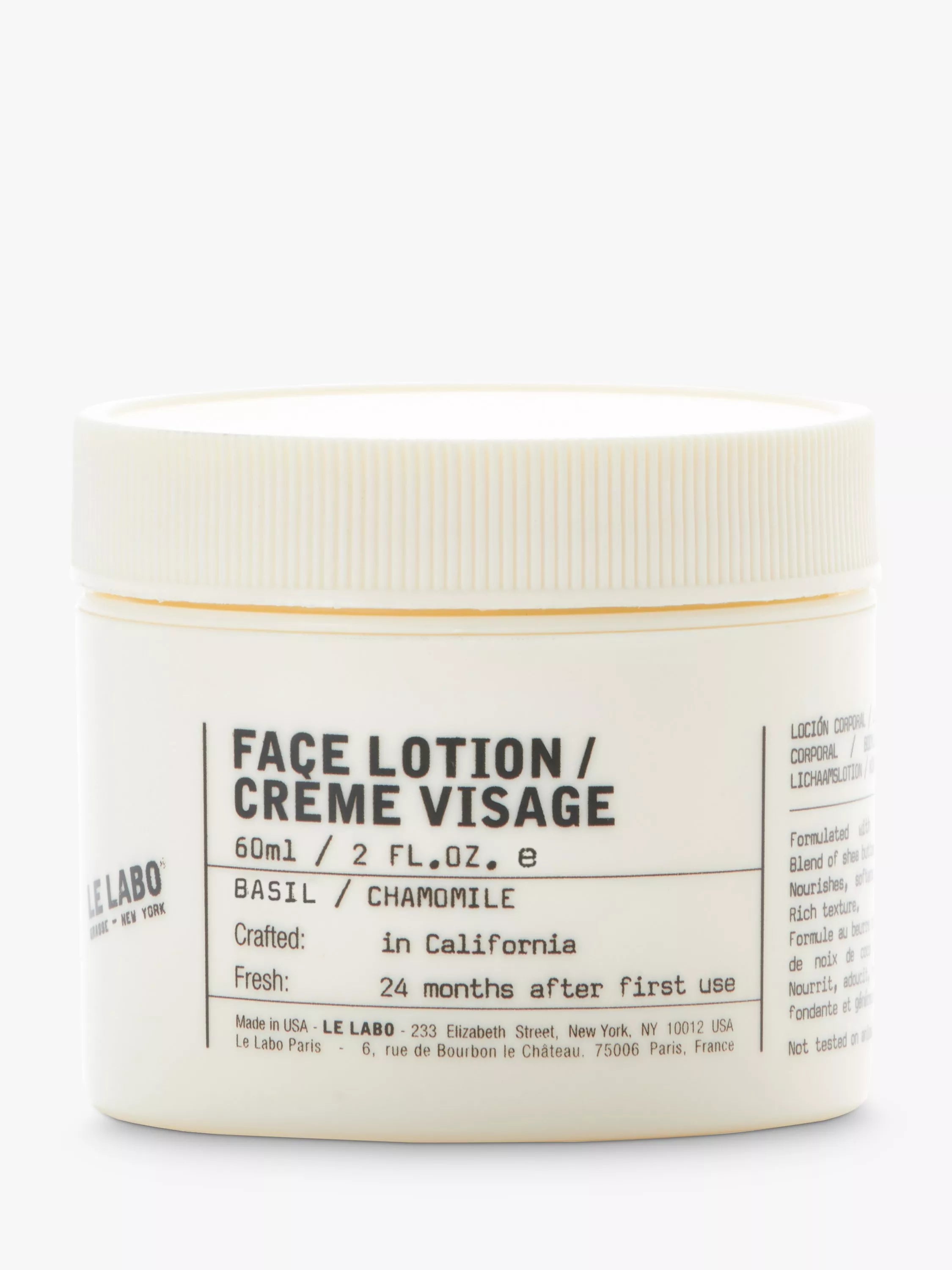 Le Labo basil face lotion 60ml, UK version