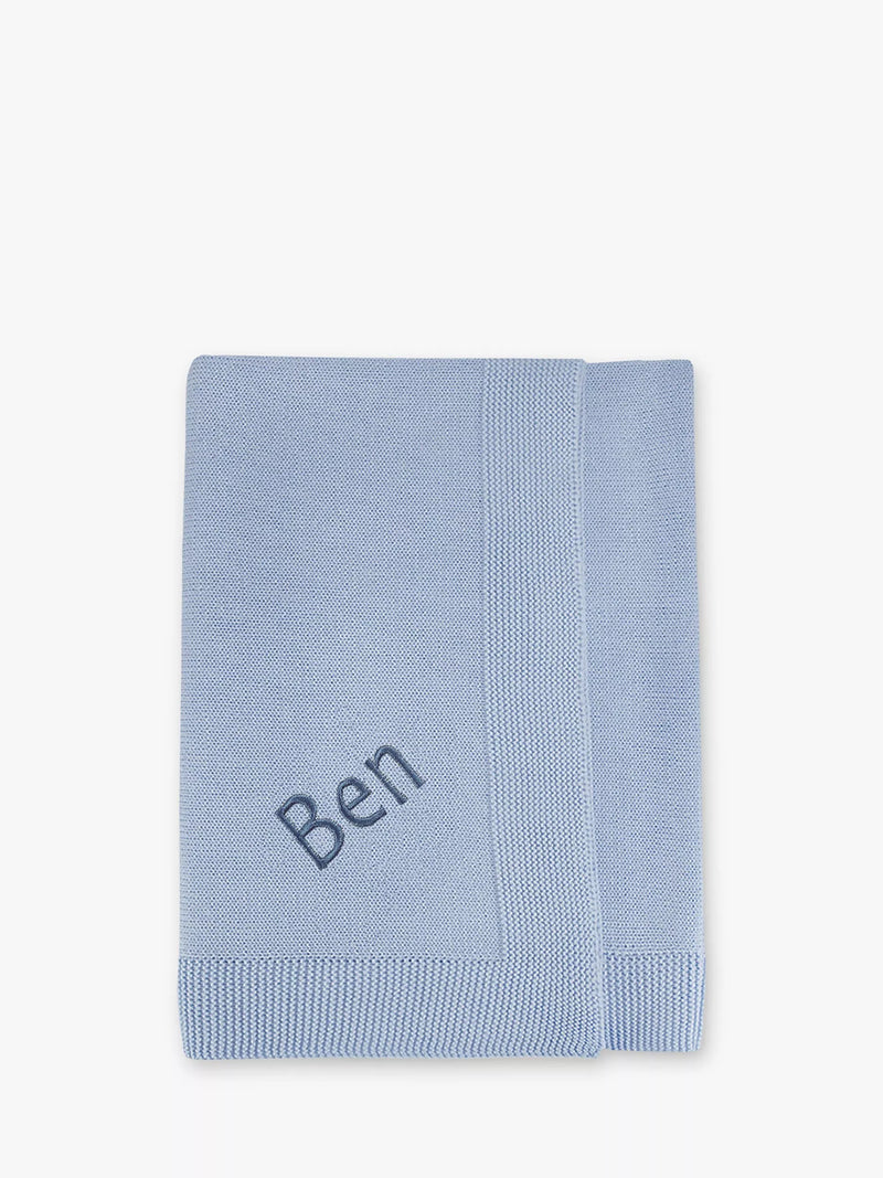 Babyblooms Personalised Knitted Baby Blanket Pink 70 x 100cm