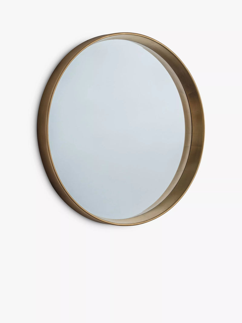 Gallery Direct Ridge round wall mirror 95cm - British product