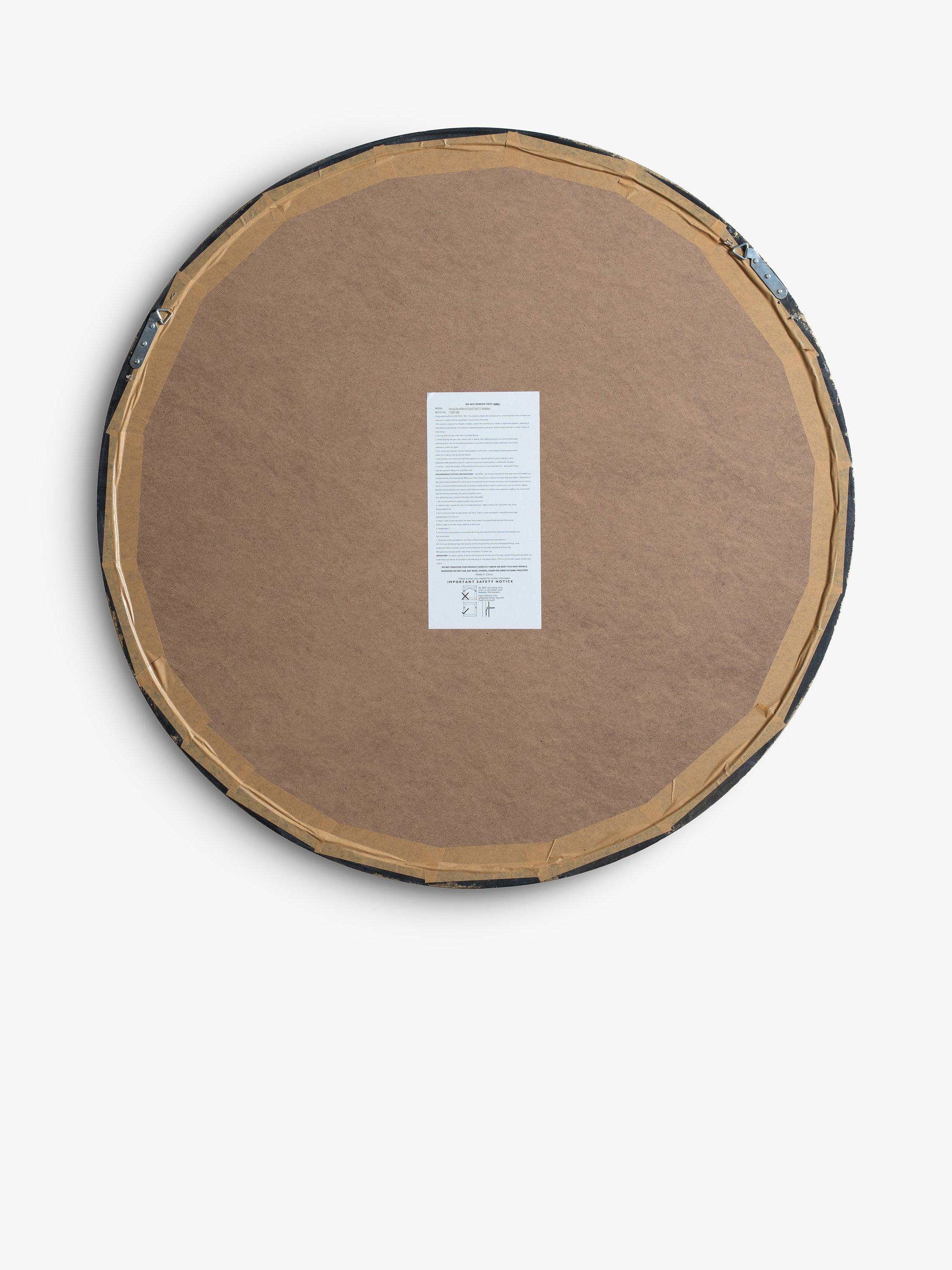 Gallery Direct Ridge round wall mirror 95cm - British product
