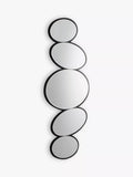 Gallery Direct Pebble Stack abstract wall mirror 118x54cm black (British brand)