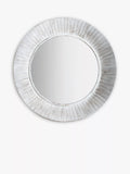 Gallery Direct distressed metal wall mirror 81cm white - British product