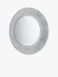Gallery Direct distressed metal wall mirror 81cm white - British product
