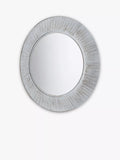 Gallery Direct distressed metal wall mirror 81cm white - British product