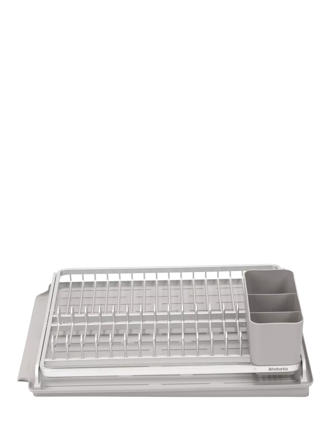 Brabantia dish rack with removable cutlery holder and drip tray - British product