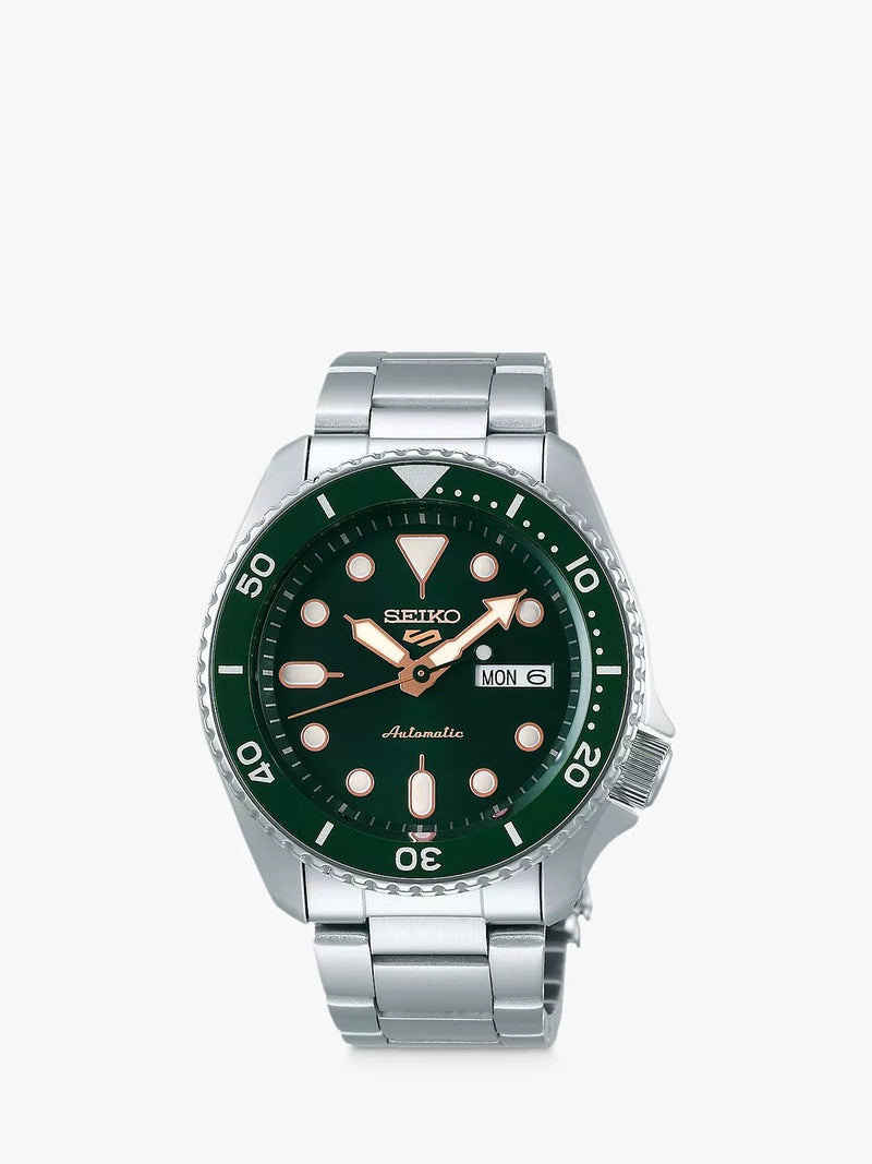 Seiko 5 Sports automatic watch 42.5mm green dial, imported from the UK