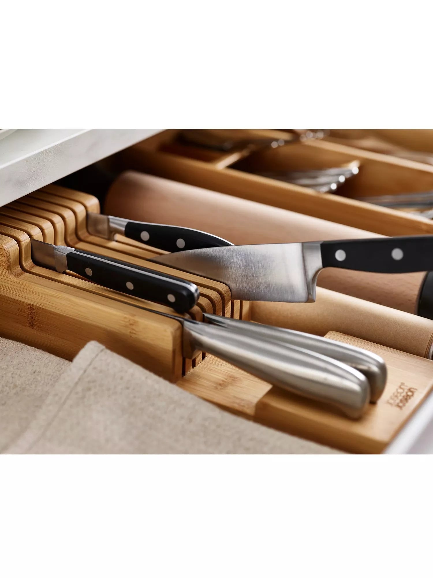 Joseph Joseph DrawerStore bamboo 2 tier knife organiser, imported from the UK
