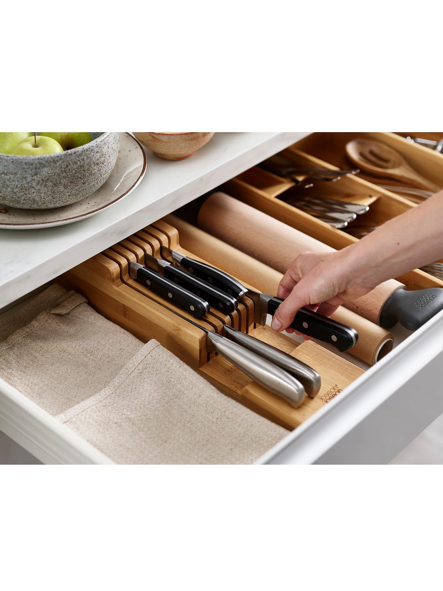 Joseph Joseph DrawerStore bamboo 2 tier knife organiser, imported from the UK