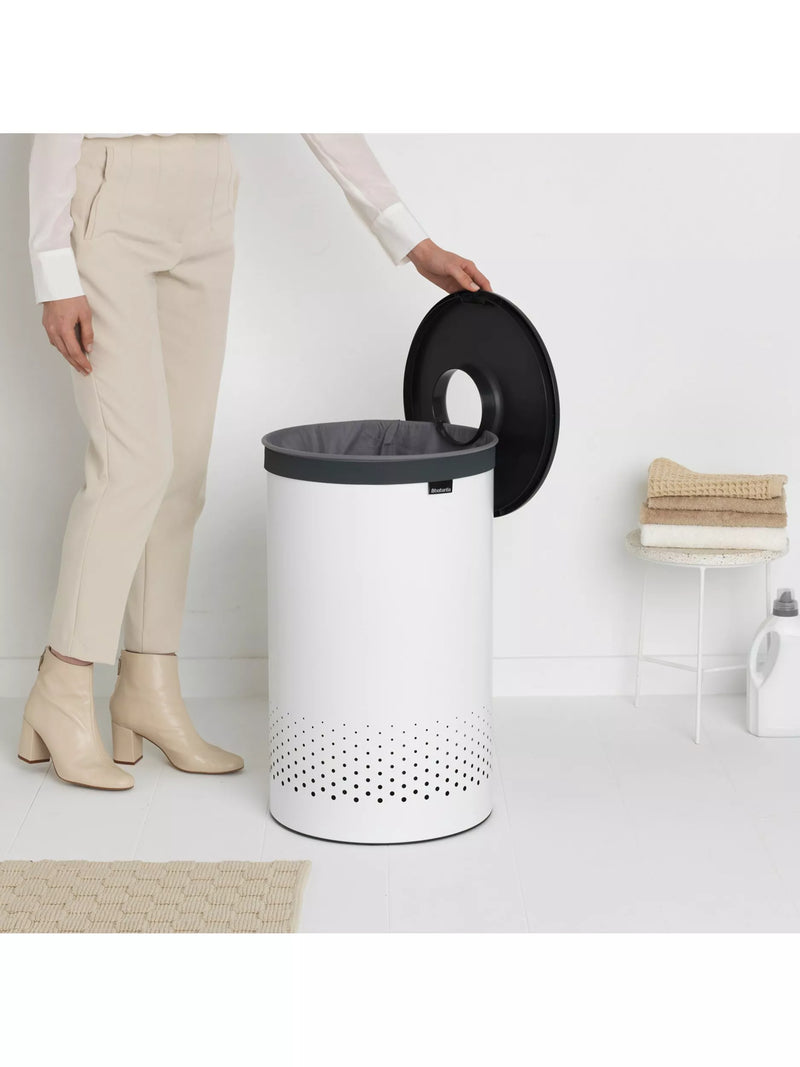 Brabantia laundry bin 60L with lid and bag, imported from the UK