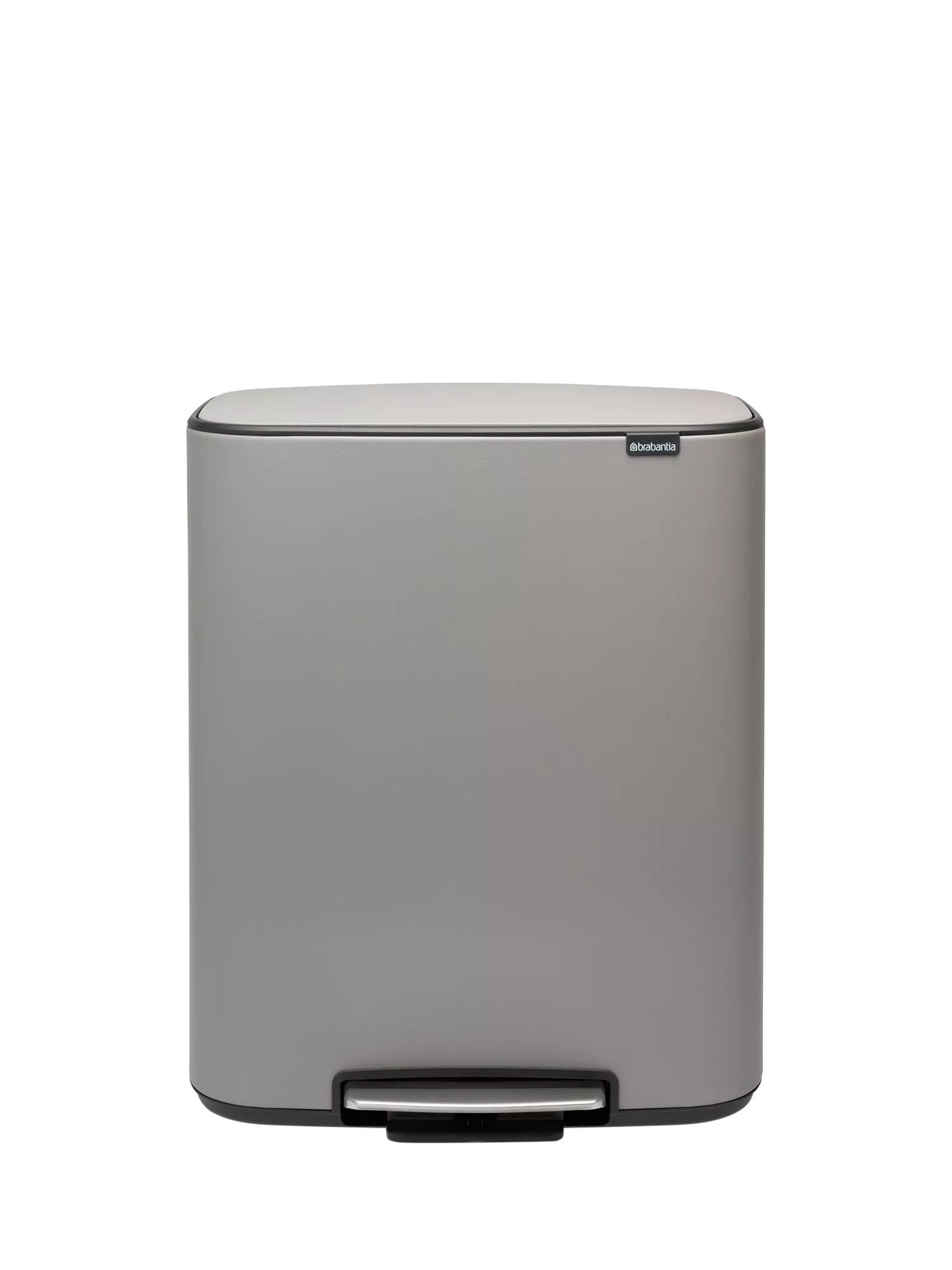 Brabantia Bo pedal bin Mineral Concrete Grey 60L - British product