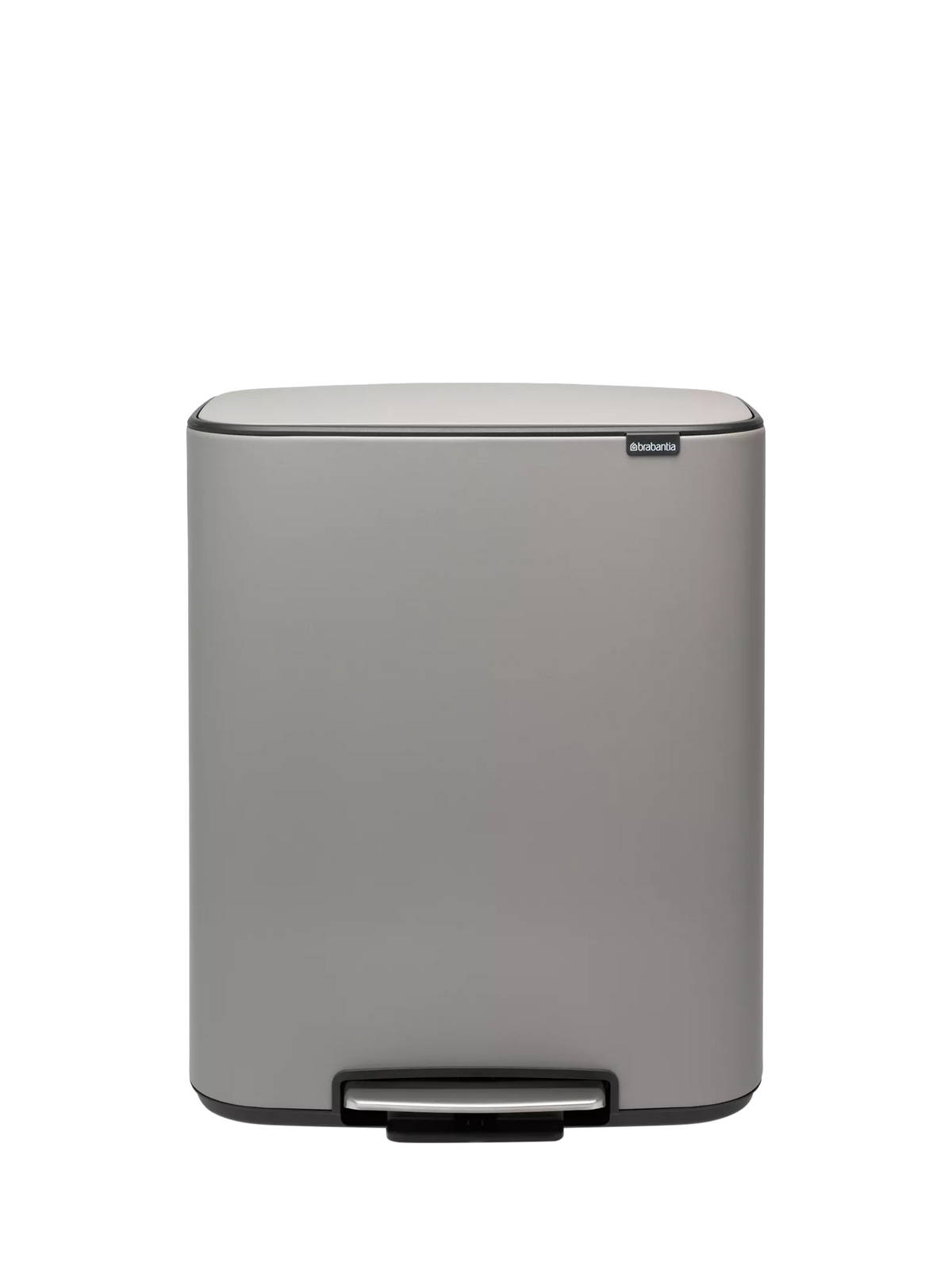 Brabantia Bo pedal bin Mineral Concrete Grey 60L - British product