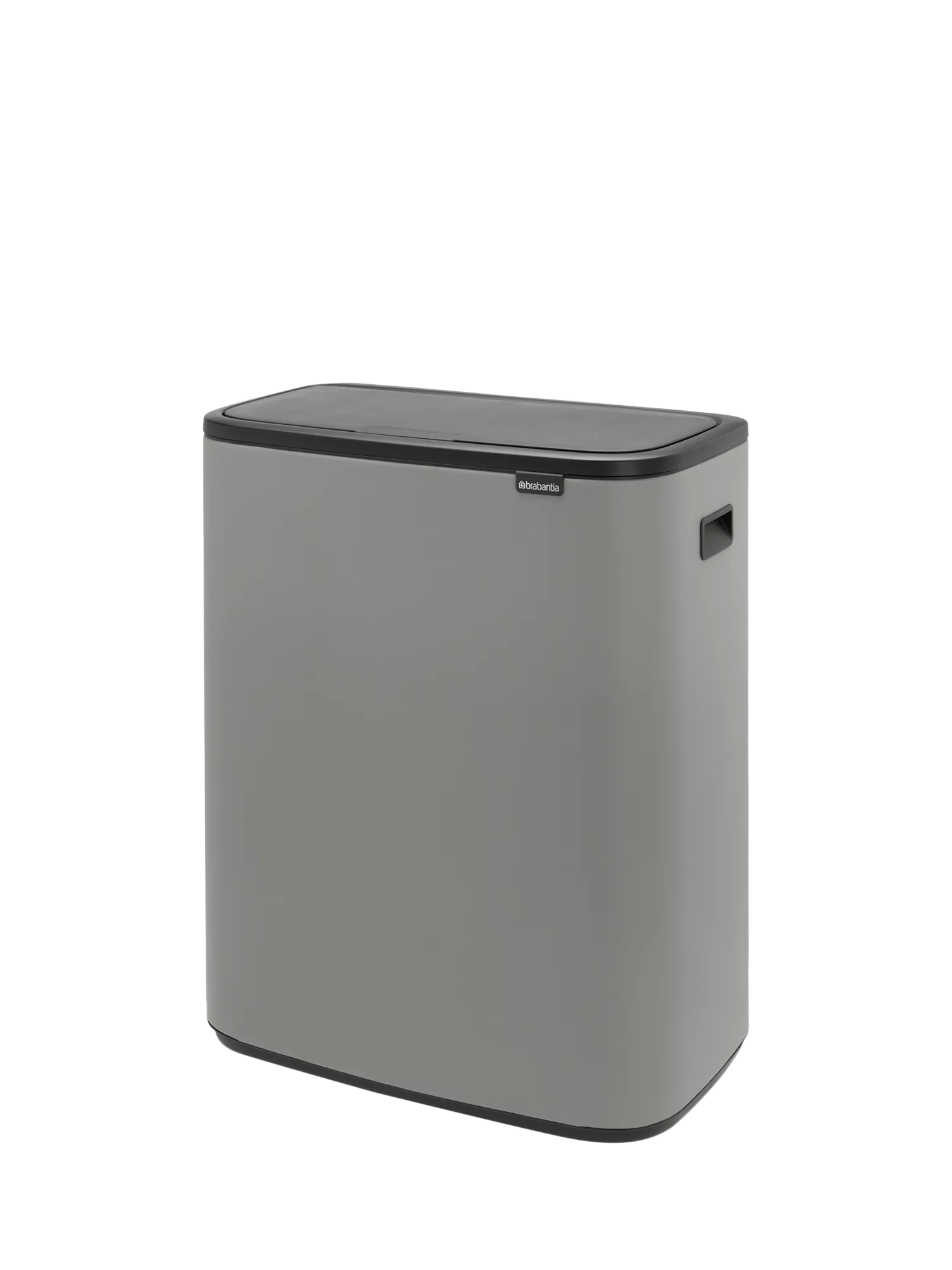 Brabantia Bo Recycling Touch Bin, Mineral Concrete Grey, 2x 30L