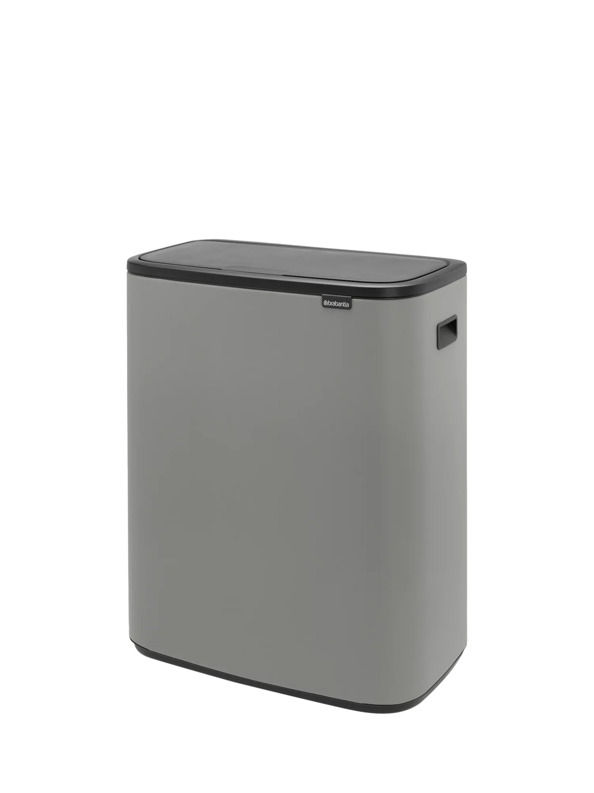 Brabantia Bo Recycling Touch Bin, Mineral Concrete Grey, 2x 30L