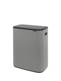 Brabantia Bo Recycling Touch Bin, Mineral Concrete Grey, 2x 30L