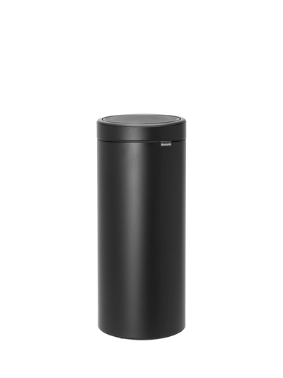 John Lewis Poubelle de cuisine à couvercle tactile New Touch en minéral noir lunaire Brabantia, 30 L - Acheter en ligne chez McGrocer