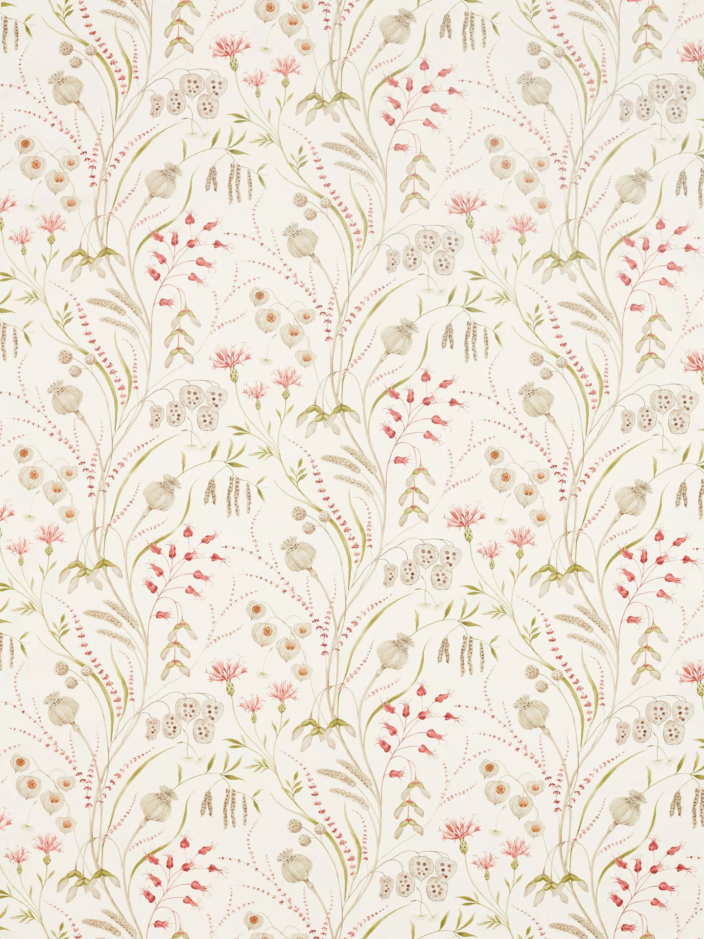 Sanderson Summer Harvest Furnishing Fabric, Claret/Olive