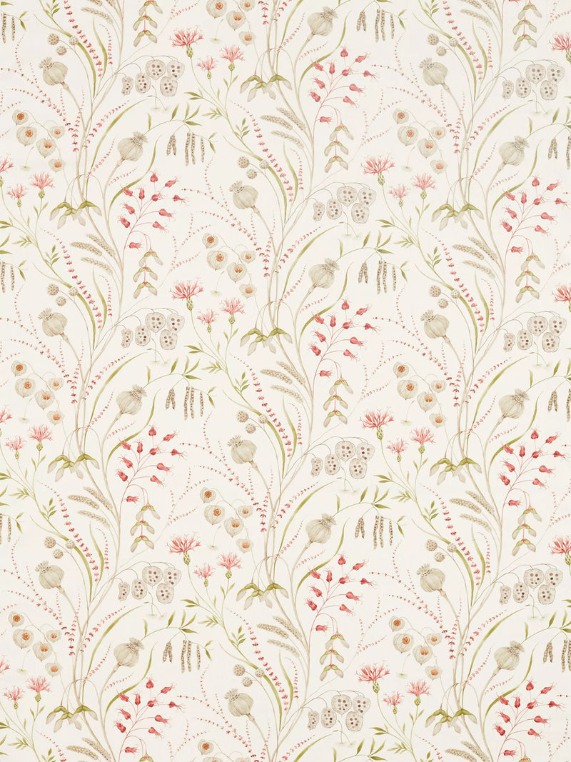 Sanderson Summer Harvest Furnishing Fabric, Claret/Olive
