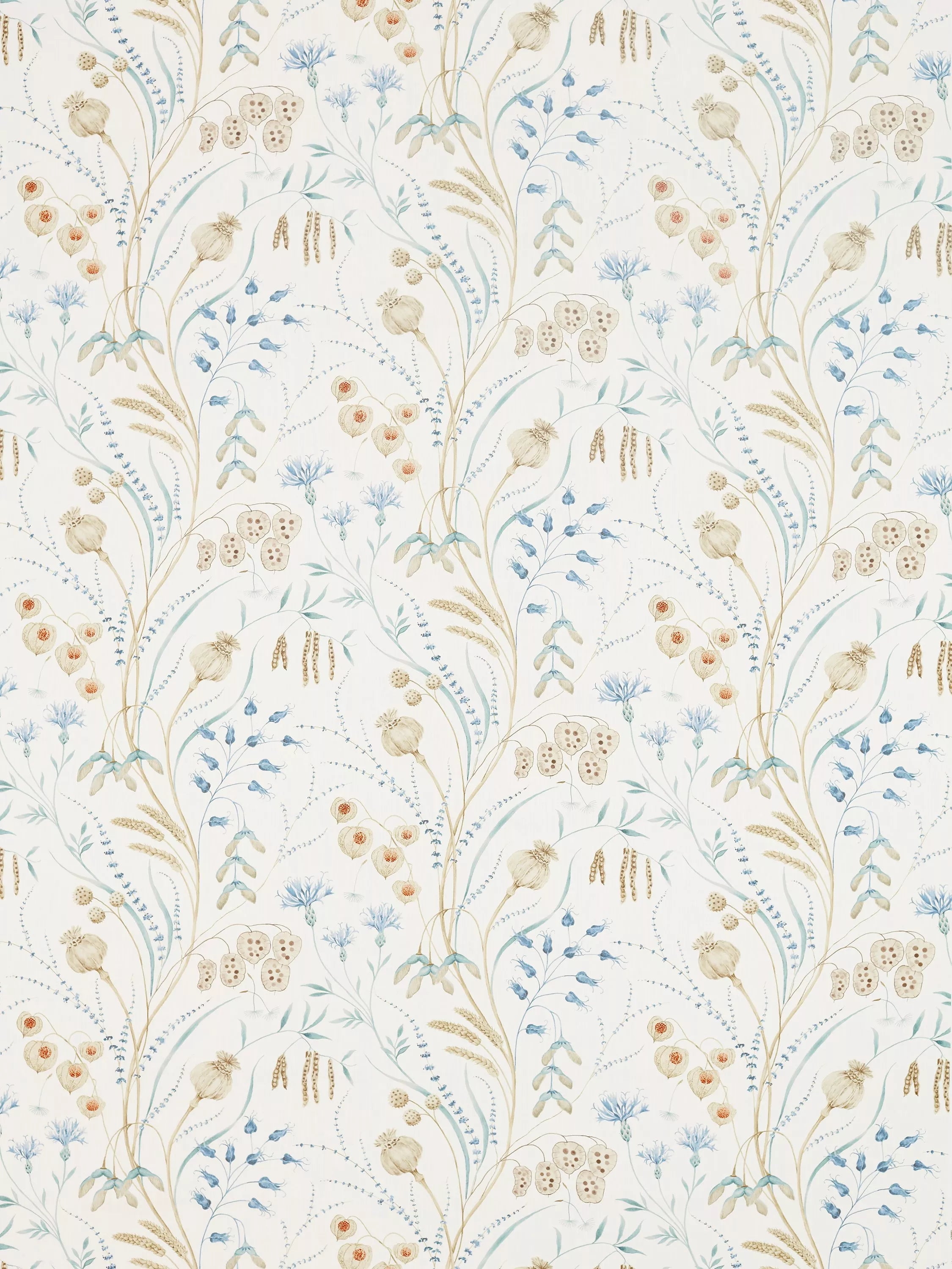 Sanderson Summer Harvest Furnishing Fabric, Cornflower/Wheat