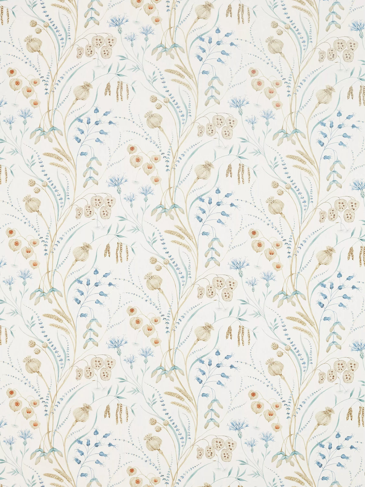 Sanderson Summer Harvest Furnishing Fabric, Cornflower/Wheat