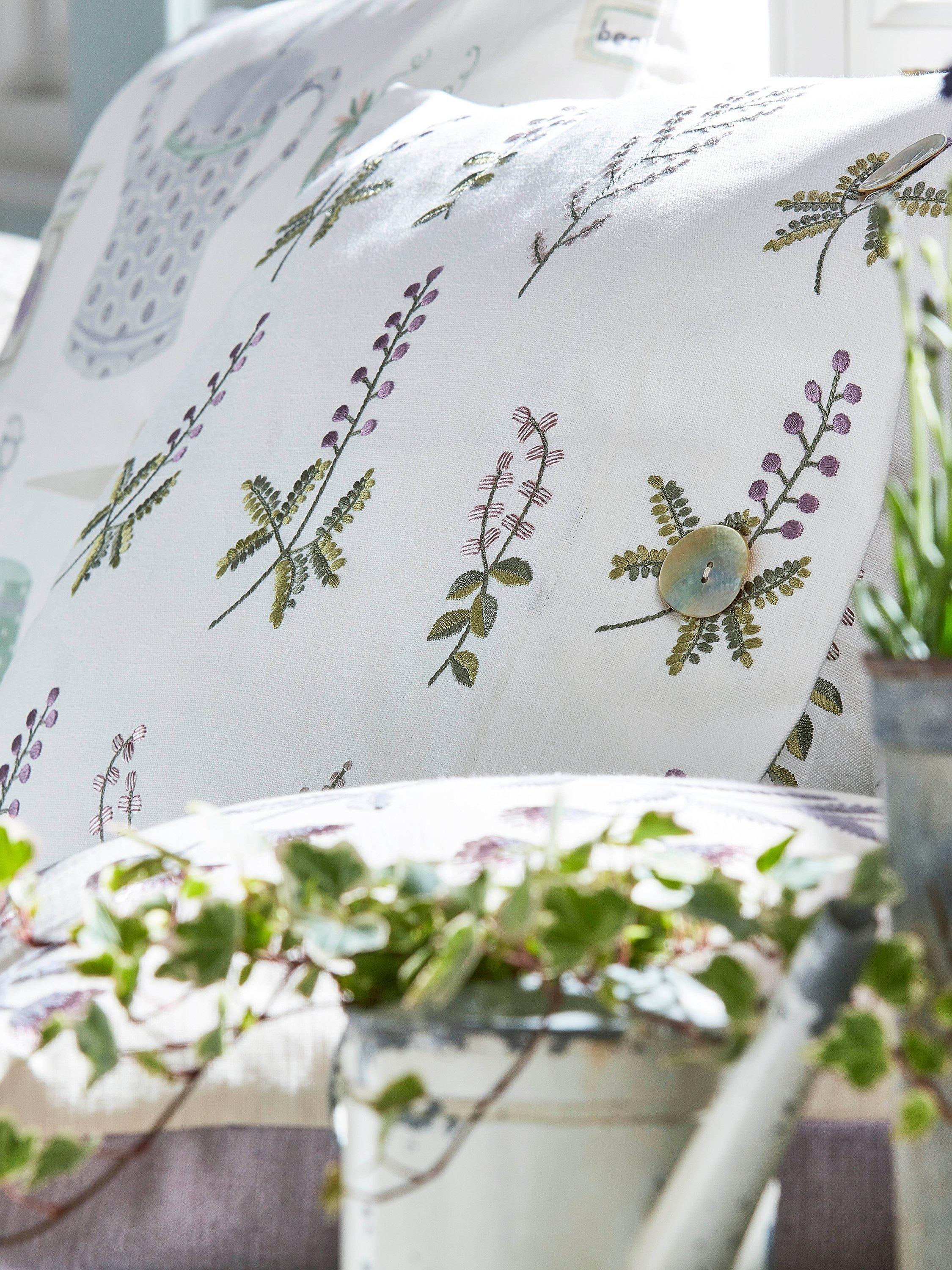 Sanderson Bilberry floral furnishing fabric (British brand)