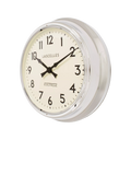 Lascelles Arabic numeral wall clock 60cm chrome (British brand)