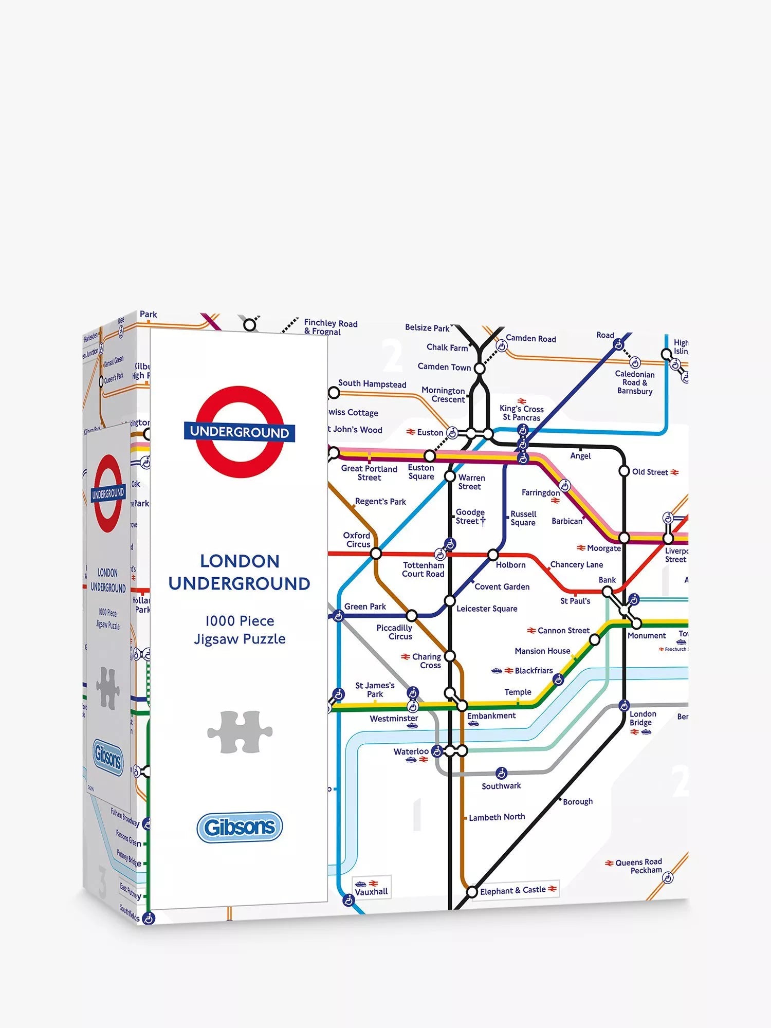 Gibsons London Underground tube map jigsaw puzzle 1000 pieces, UK version