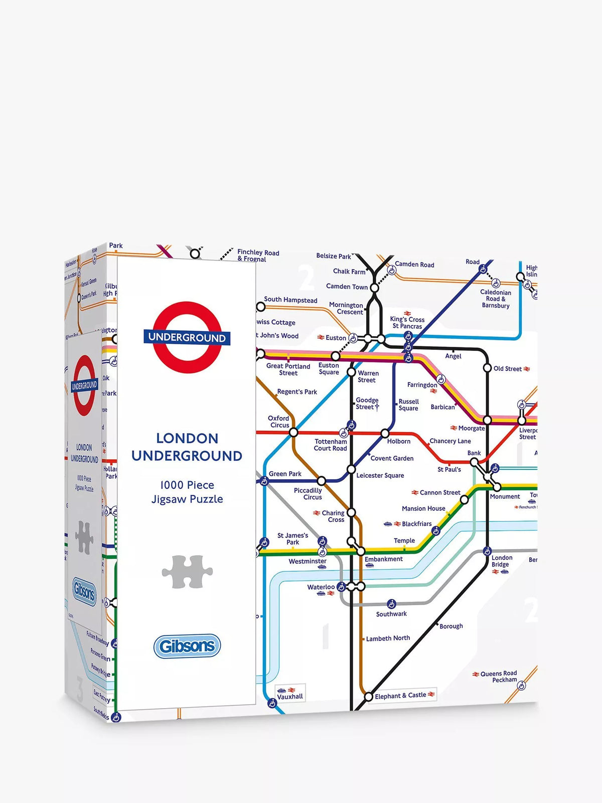 Gibsons London Underground tube map jigsaw puzzle 1000 pieces, UK version