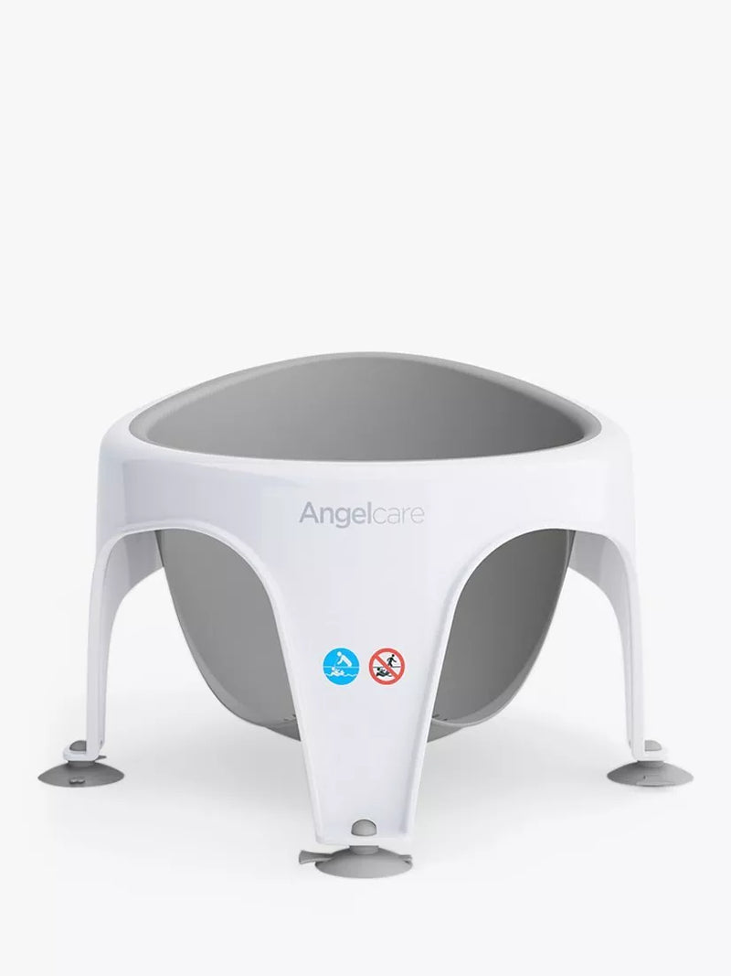 Angelcare soft touch baby bath seat in white and grey - British product