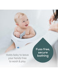 Angelcare soft touch baby bath seat in white and grey - British product