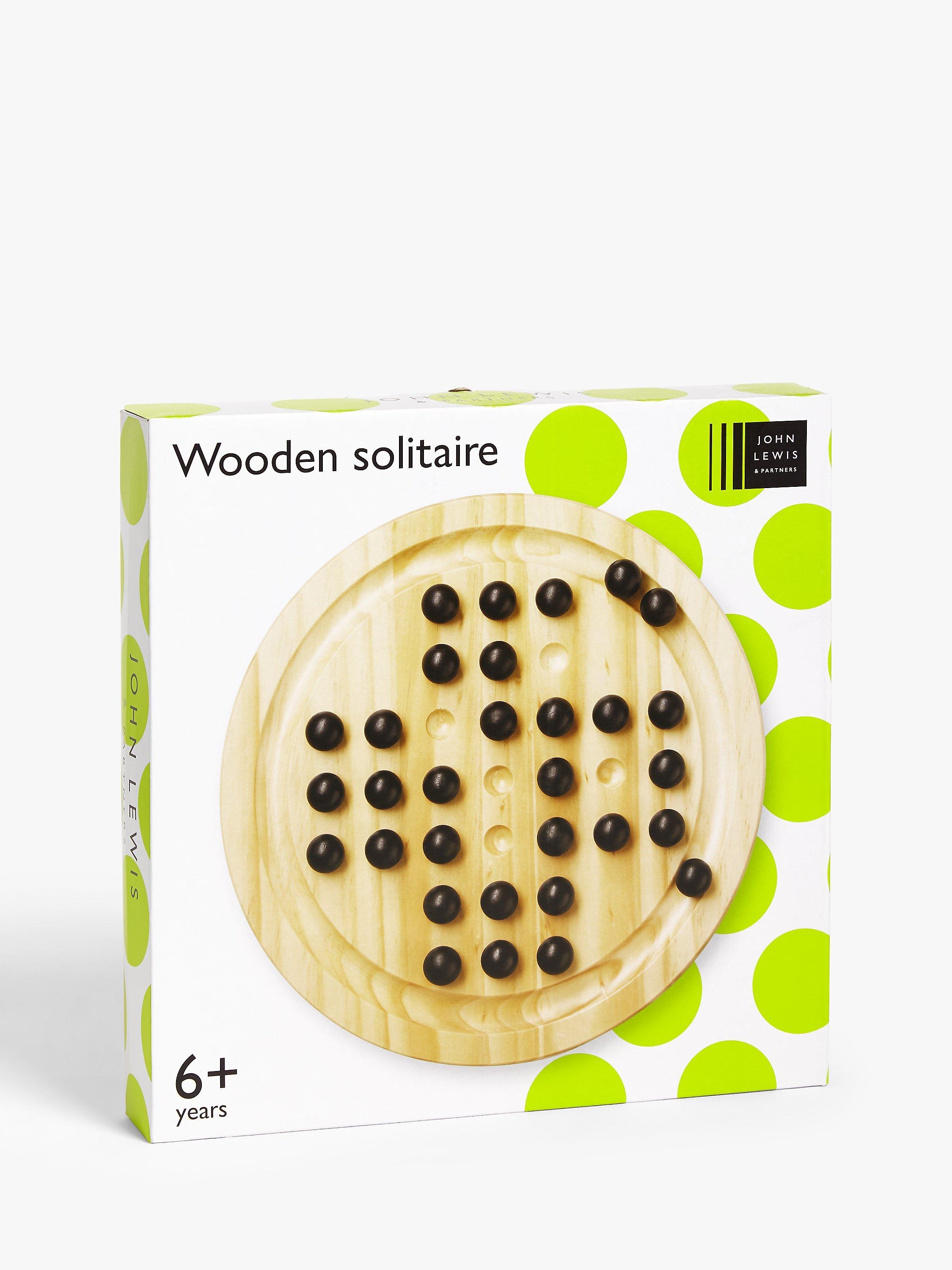 John Lewis wooden solitaire game 33 holes, UK version