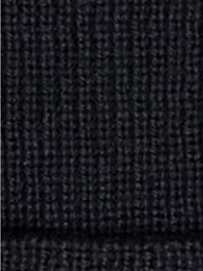 John Lewis Merino Wool Knitted Beanie with Fold-Up Edge and Leather Logo- Buy online at McGrocer