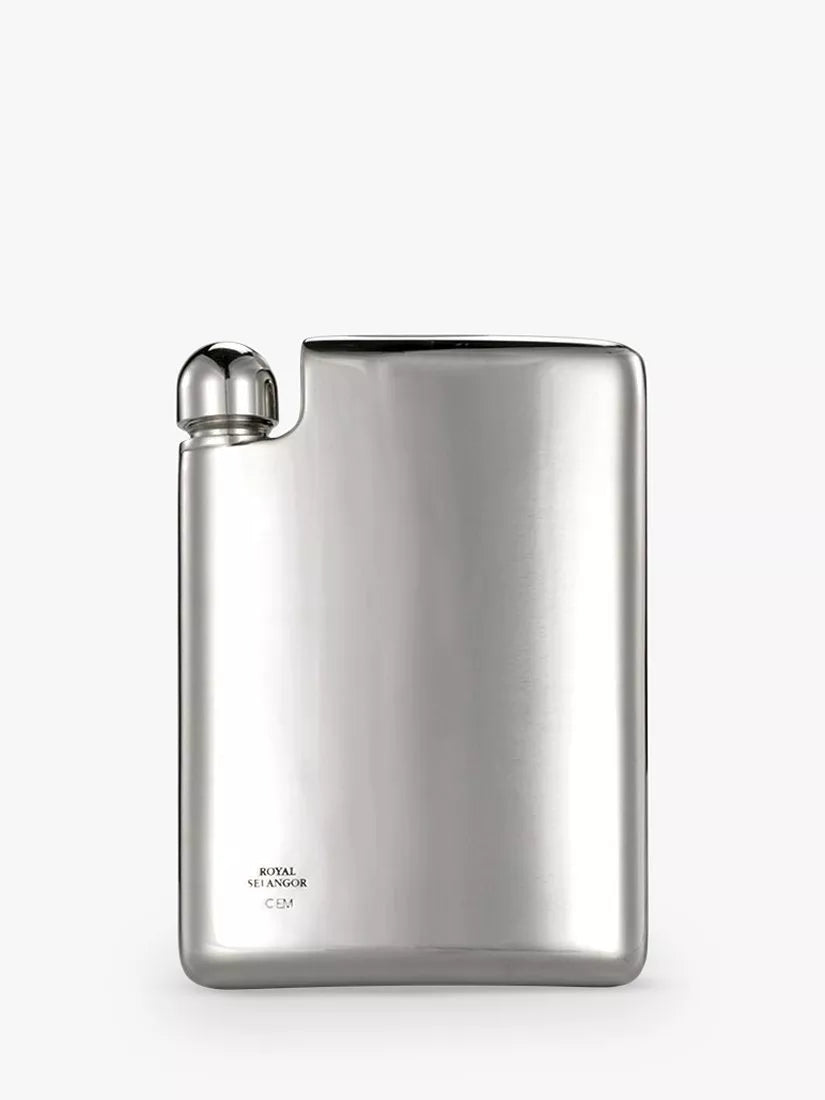 Royal Selangor Erik Magnussen pewter hip flask, UK version