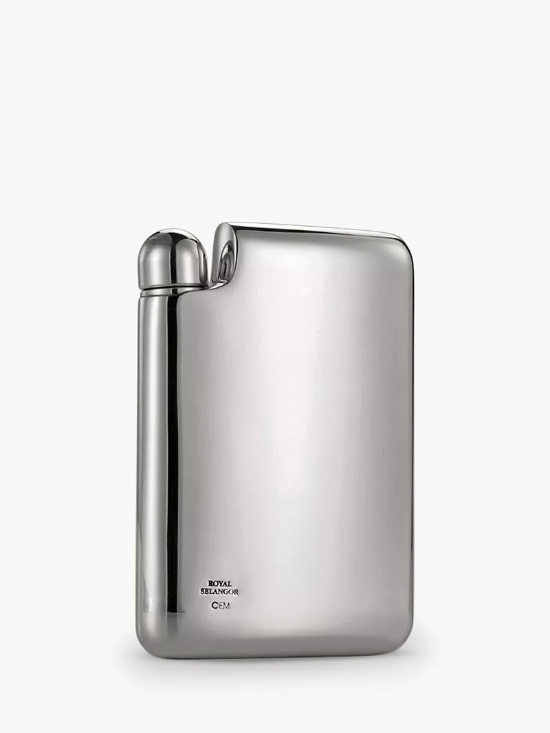 Royal Selangor Erik Magnussen pewter hip flask, UK version