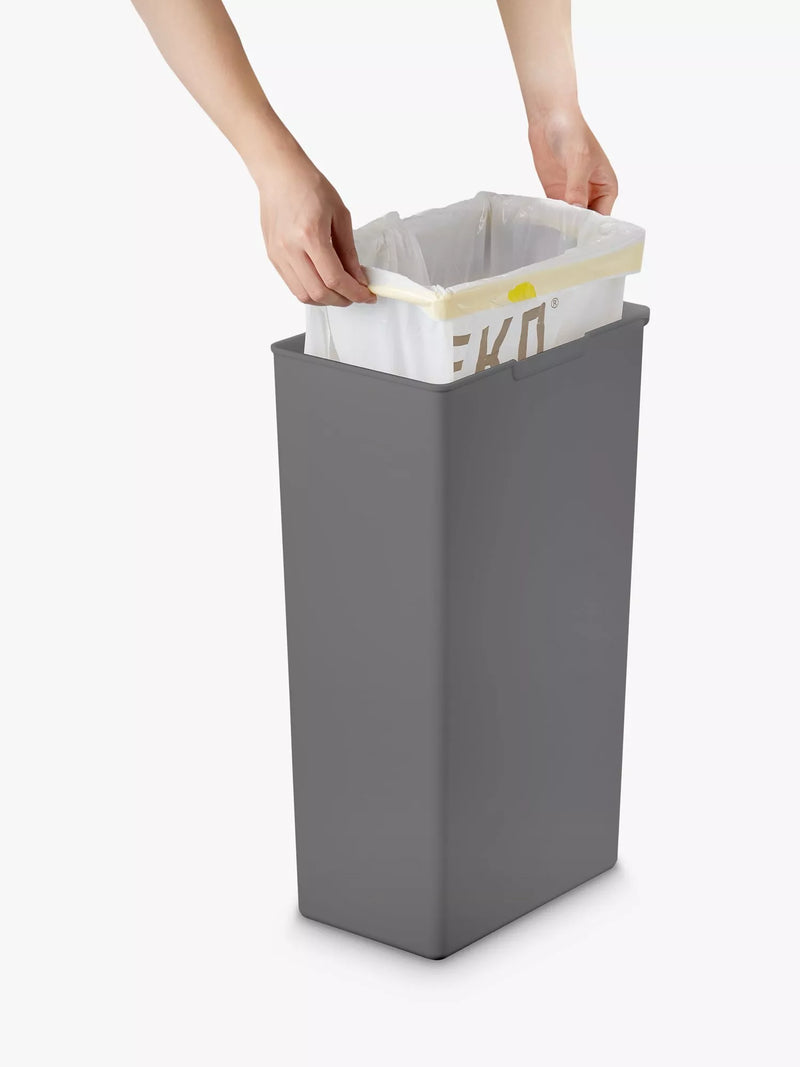 EKO Morandi Rectangular Touch Bin, 40L, Grey