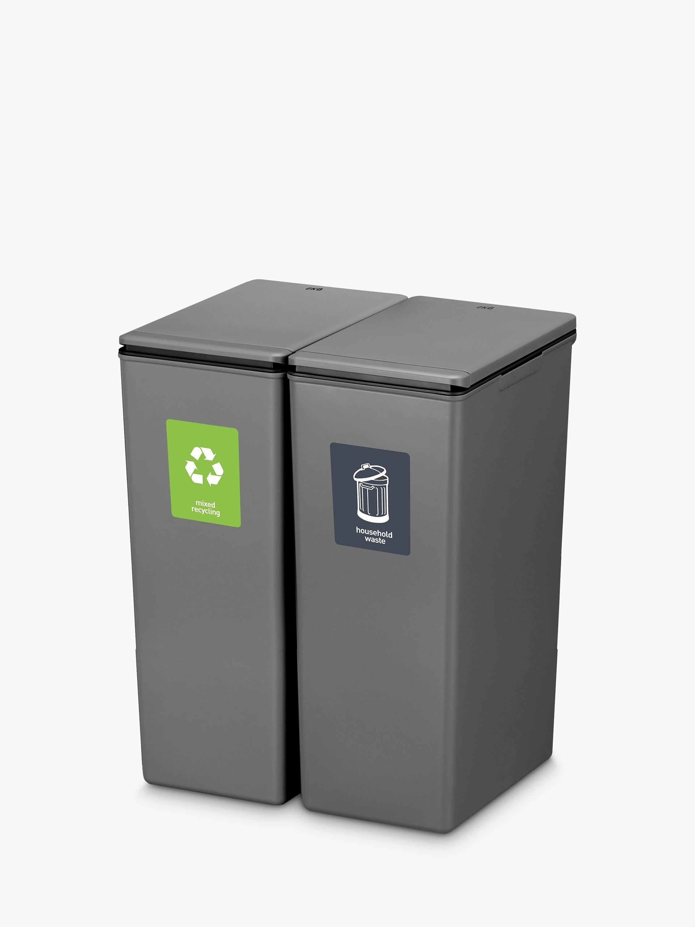 EKO Morandi Grey Touch Bin 40L - British product