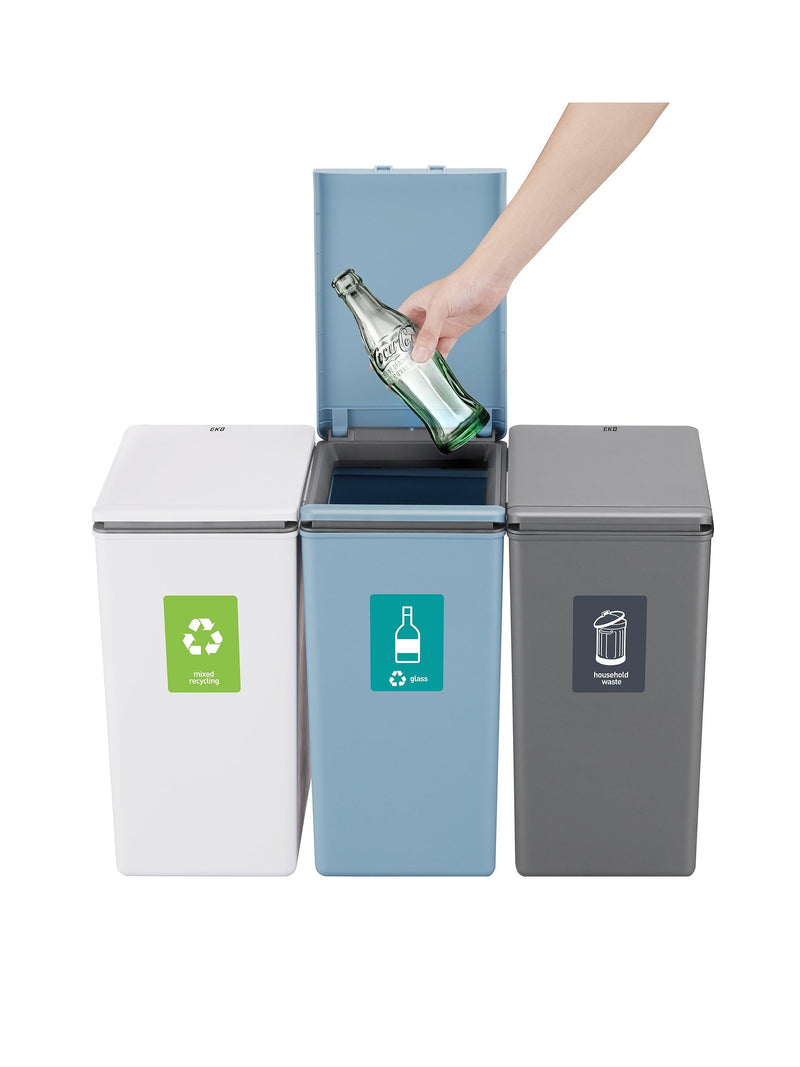 EKO Morandi Rectangular Touch Bin 20L - British product