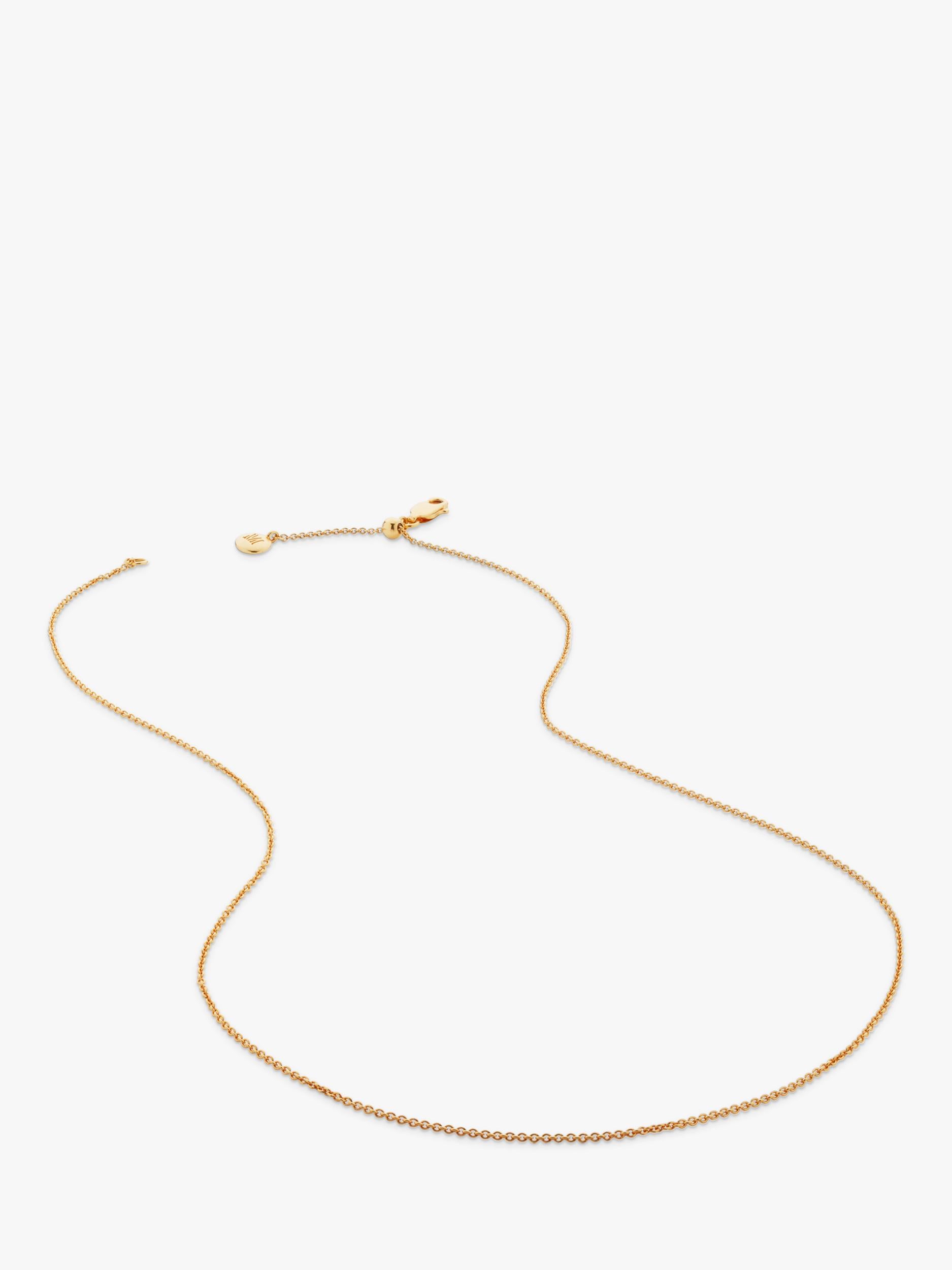 Monica Vinader short fine chain necklace gold plated sterling silver 43cm (British brand)