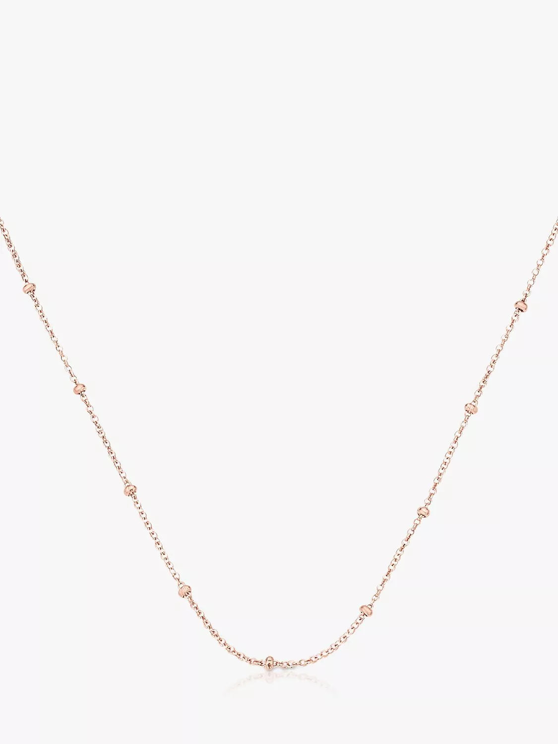 Monica Vinader fine beaded chain necklace rose gold 40-45cm - British product