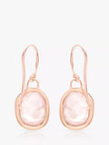 Monica Vinader rose gold hook earrings with quartz gemstone, UK version