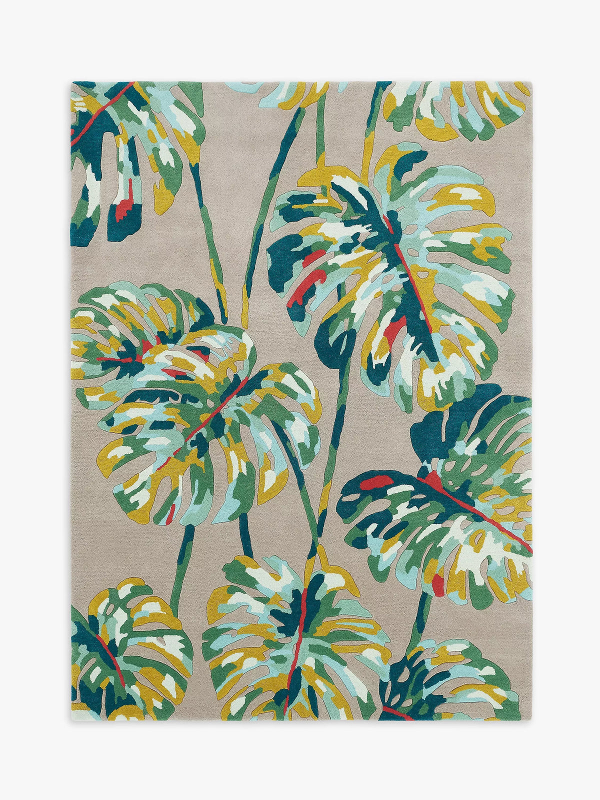 Harlequin Kelapa hand-tufted wool rug floral leaf design, UK version