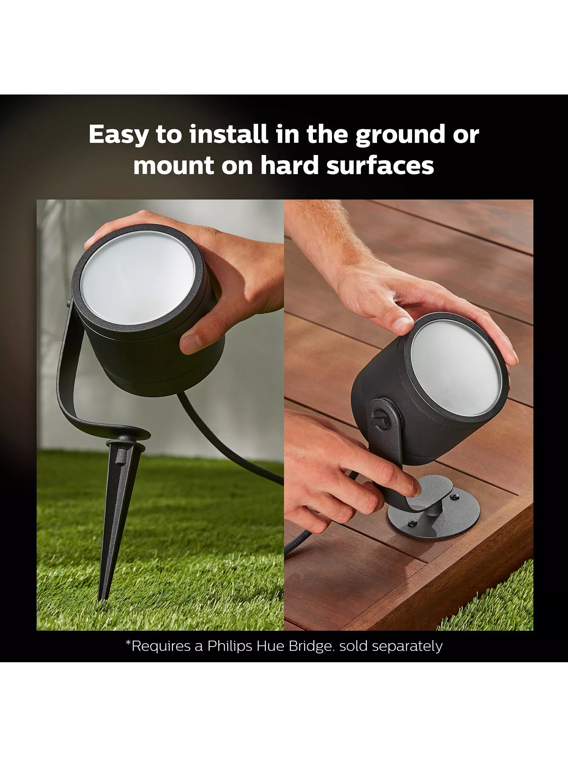 Philips Hue Lily XL smart outdoor spotlight extension 19cm - British brand