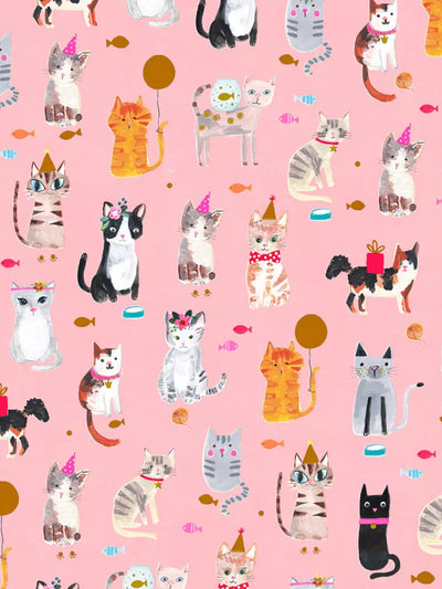 Paper Salad Party Cats Wrapping Paper 4m
