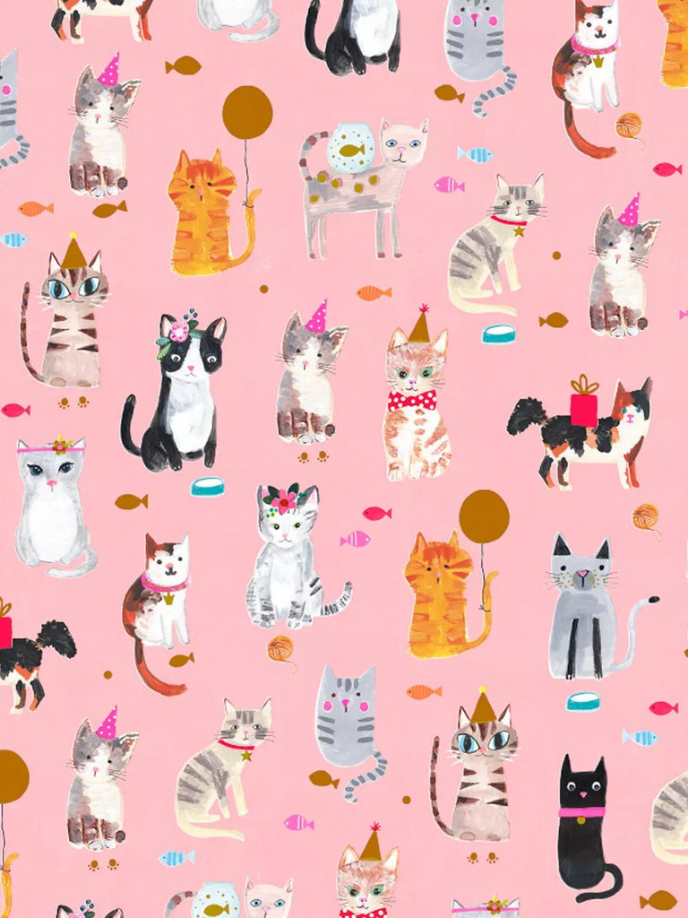 Paper Salad Party Cats Wrapping Paper, 4m